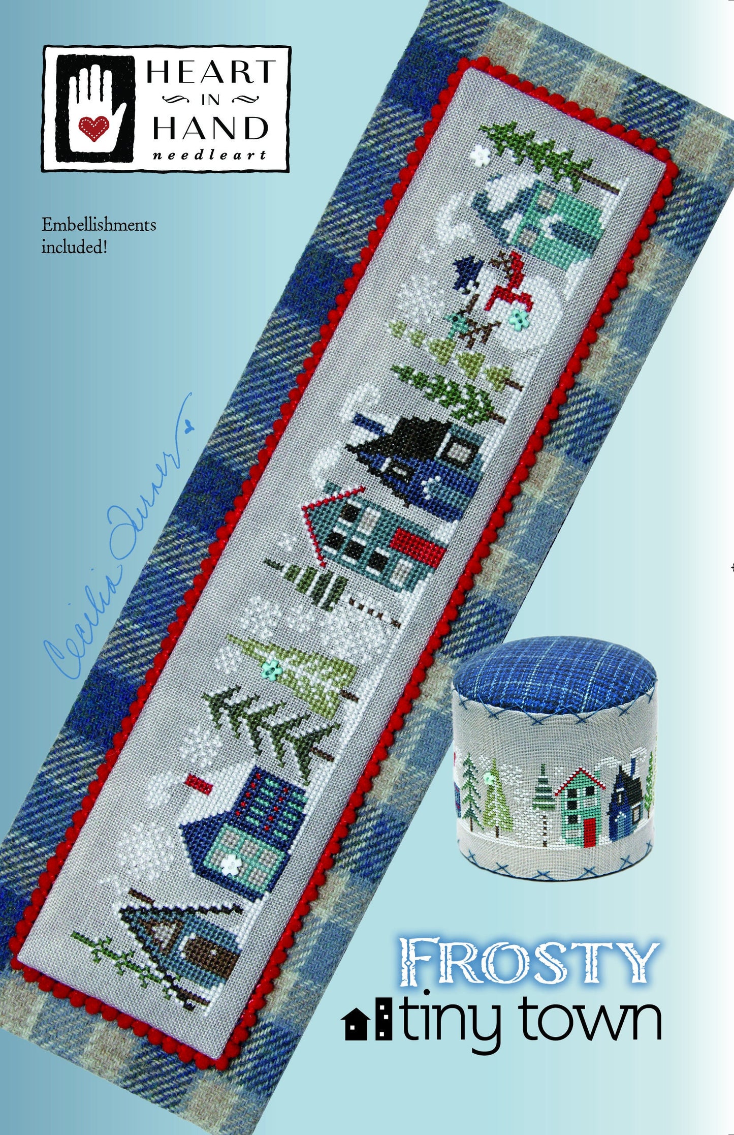Frosty Tiny Town by Heart in Hand Needleart - Cross Stitch Paper Pattern