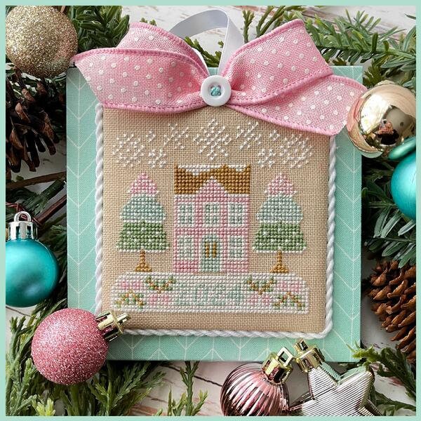Pastel Collection #1 - Christmas House by Country Cottage Needleworks - Cross Stitch Paper Pattern