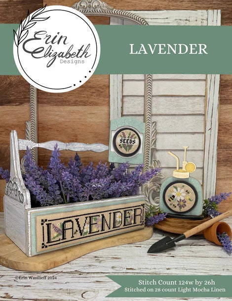 Lavender by Erin Elizabeth Designs - Cross Stitch Paper Pattern