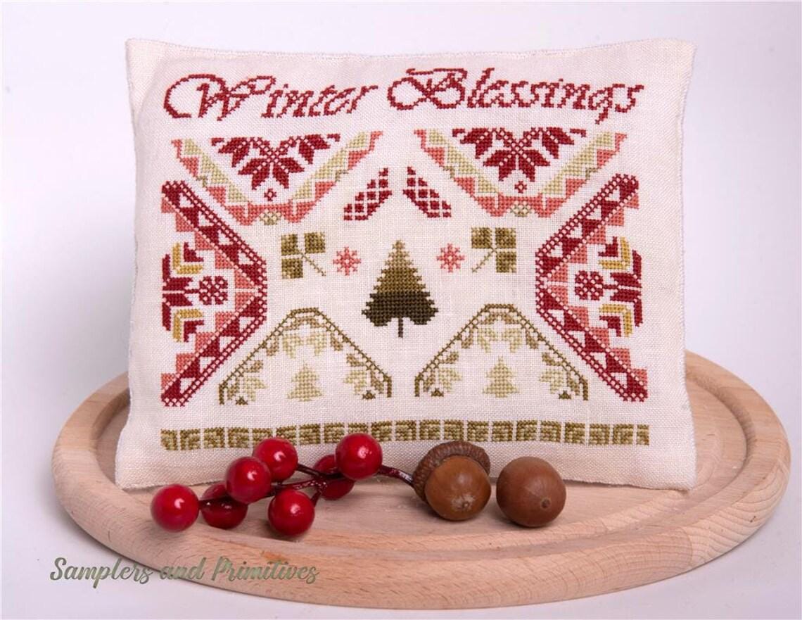 Winter Blessings by Samplers and Primitives - Cross Stitch Paper Pattern