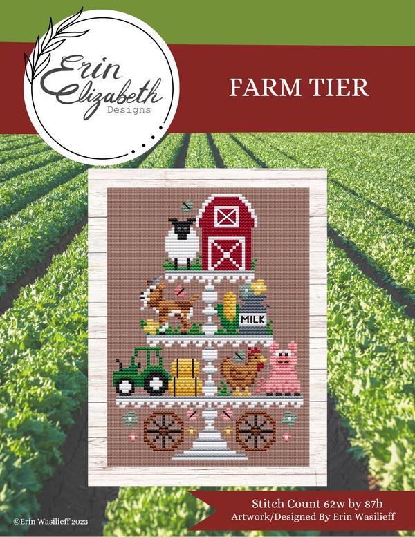 Farm Tier by Erin Elizabeth Designs - Cross Stitch Paper Pattern