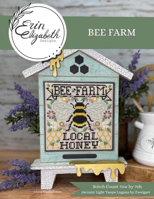 Bee Farm by Erin Elizabeth Designs - Cross Stitch Paper Pattern