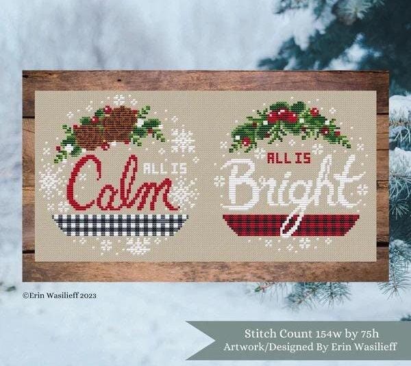 Calm and Bright by Erin Elizabeth Designs - Cross Stitch Paper Pattern