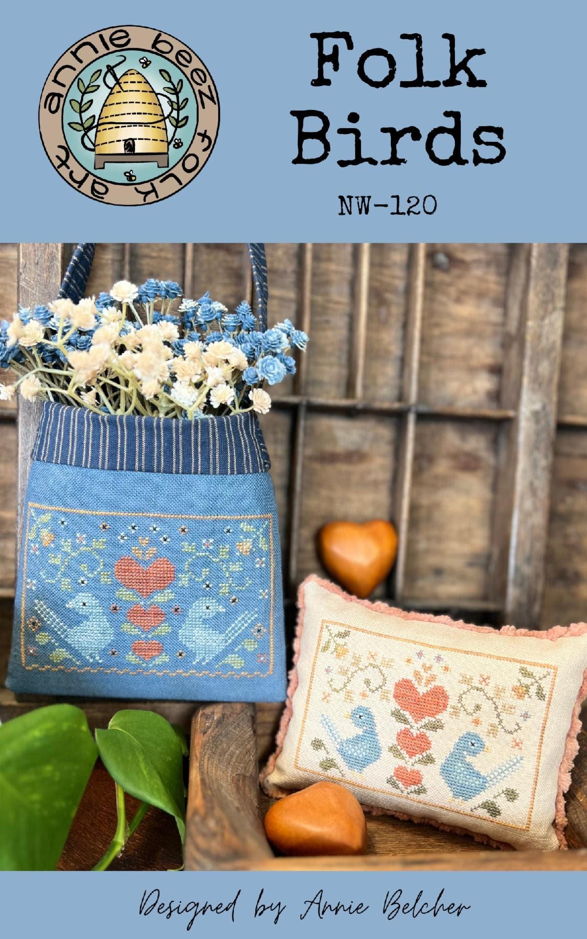 Folk Birds - Cross Stitch Paper Pattern