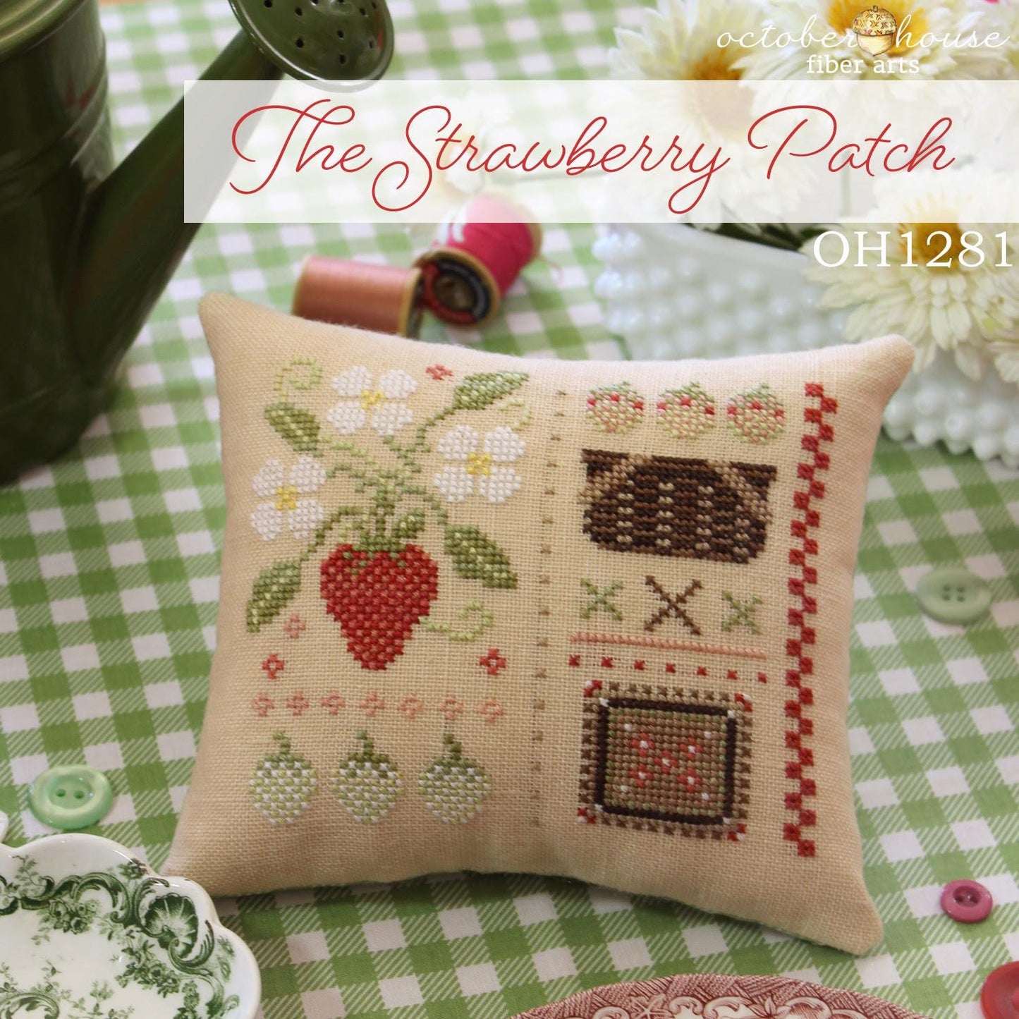 The Strawberry Patch by October House Fiber Arts - Cross Stitch Paper Pattern