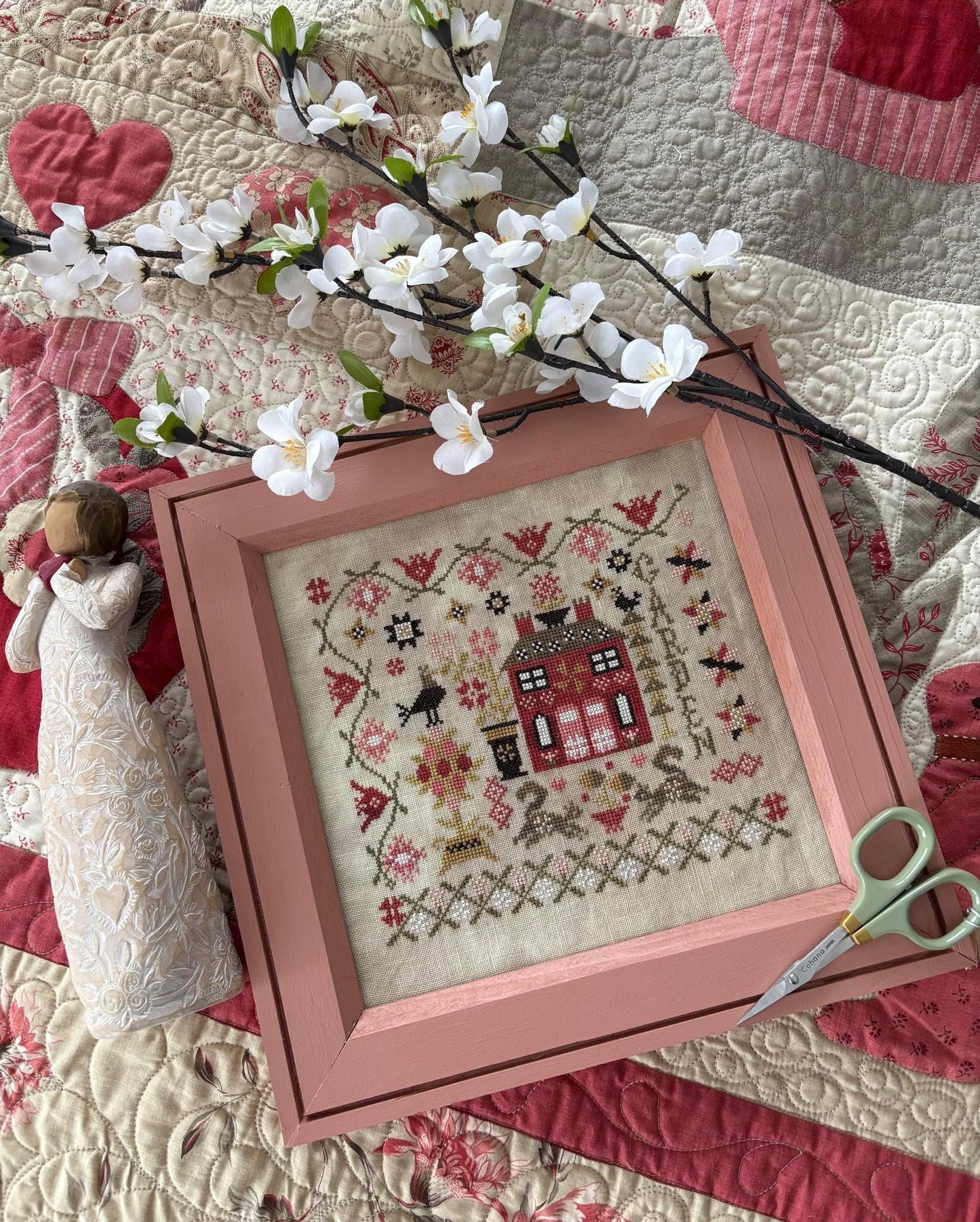 Spring Garden at Cranberry Manor - Cross Stitch Paper Pattern