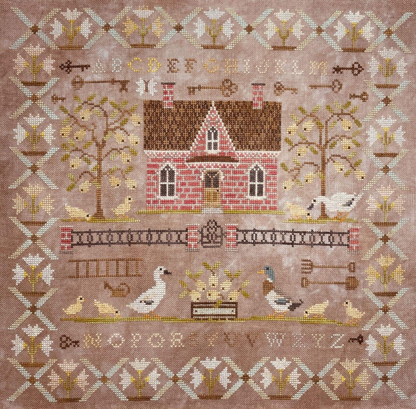 Ducks in the Orchard by A Gardner's Needle - Cross Stitch Paper Pattern