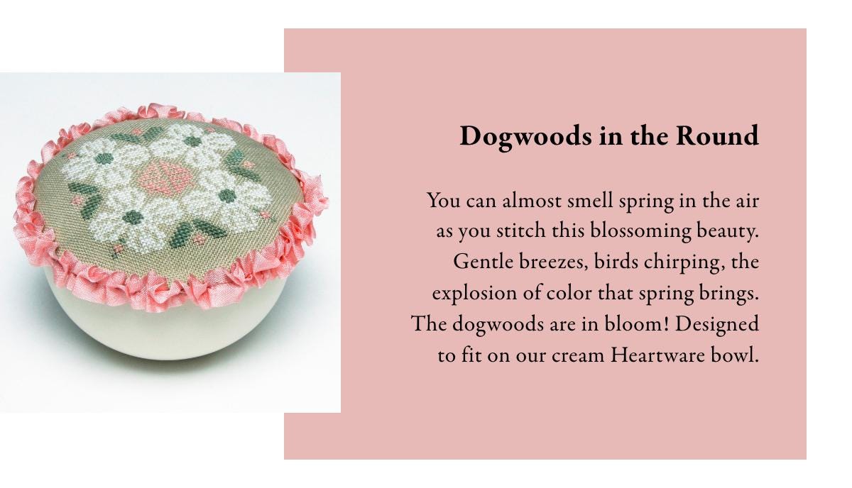 Dogwoods in the Round by Heart in Hand Needleart - Cross Stitch Paper Pattern