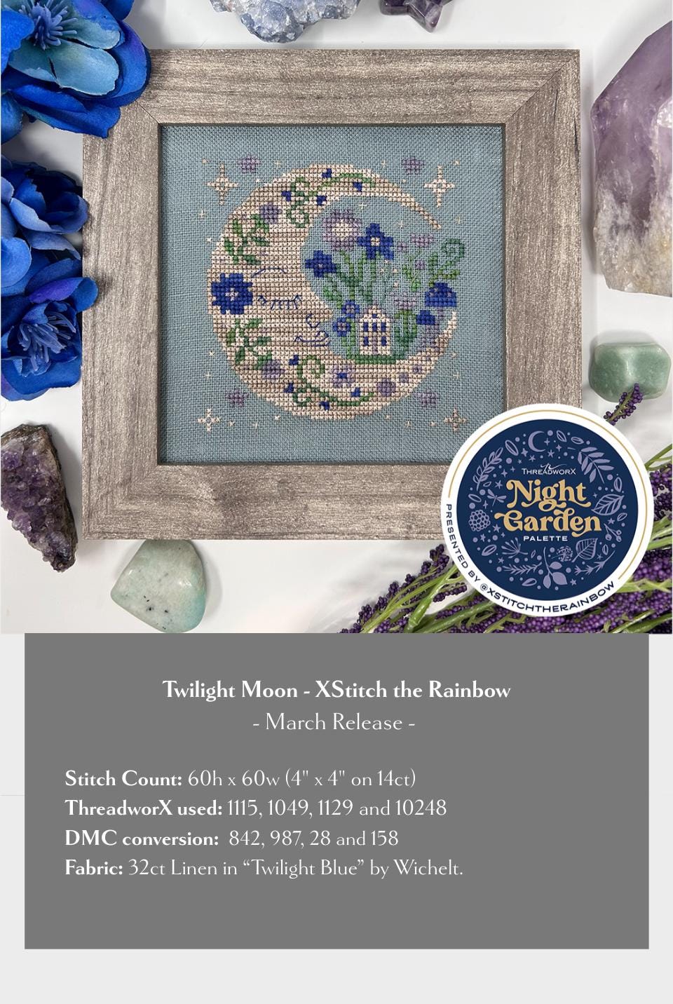 Twilight Moon - XStitch the Rainbow - Cross Stitch Paper Pattern