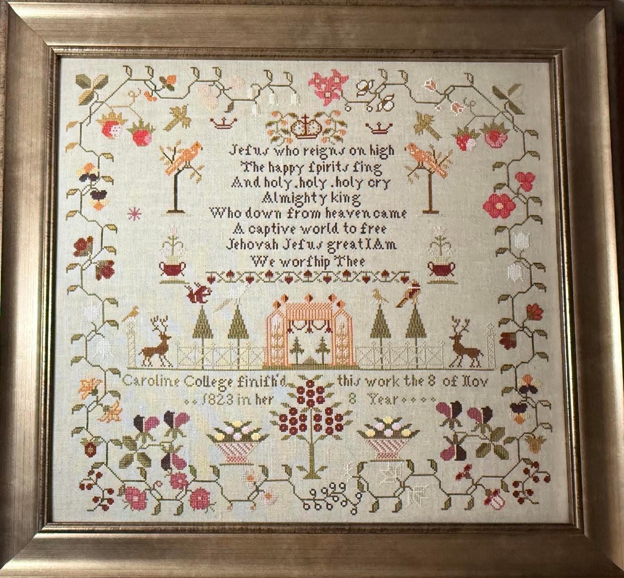 Caroline College 1823 - Cross Stitch Paper Pattern