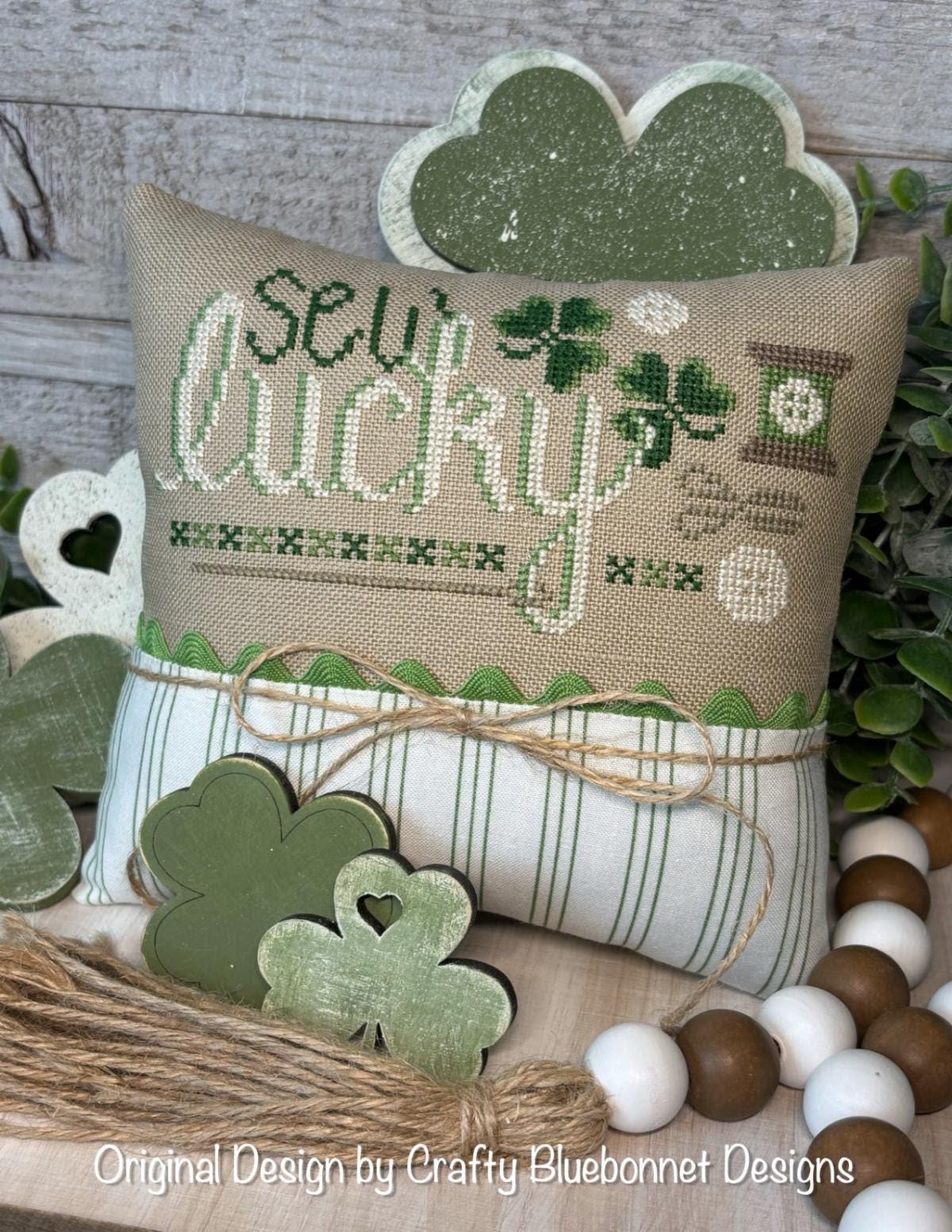 Sew Lucky by Crafty Bluebonnet Designs - Cross Stitch Paper Pattern