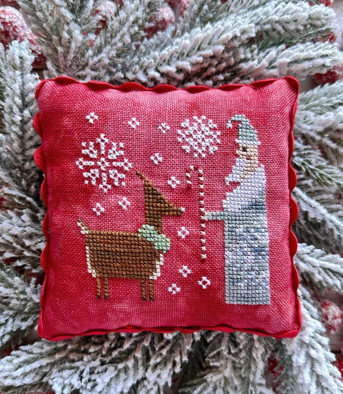 Santa Deer by Lucy Beam - Cross Stitch Paper Pattern