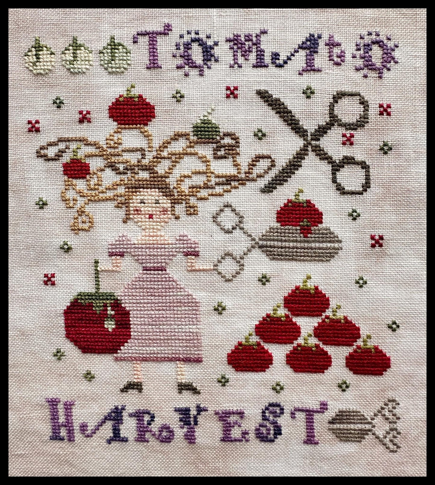 Tomato Harvest by Lucy Beam - Cross Stitch Paper Pattern
