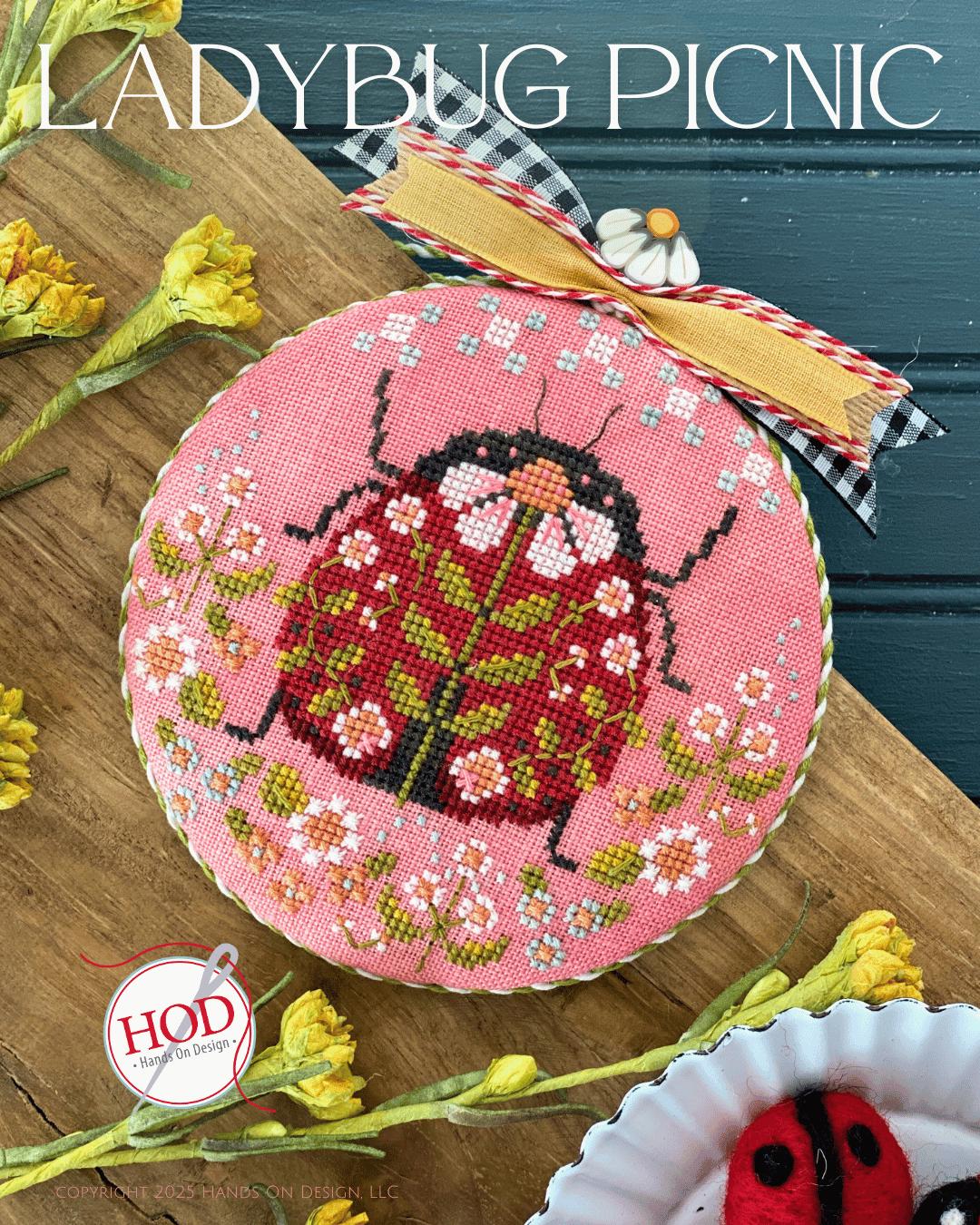 Ladybug Picnic by Hands on Design - Cross Stitch Paper Pattern