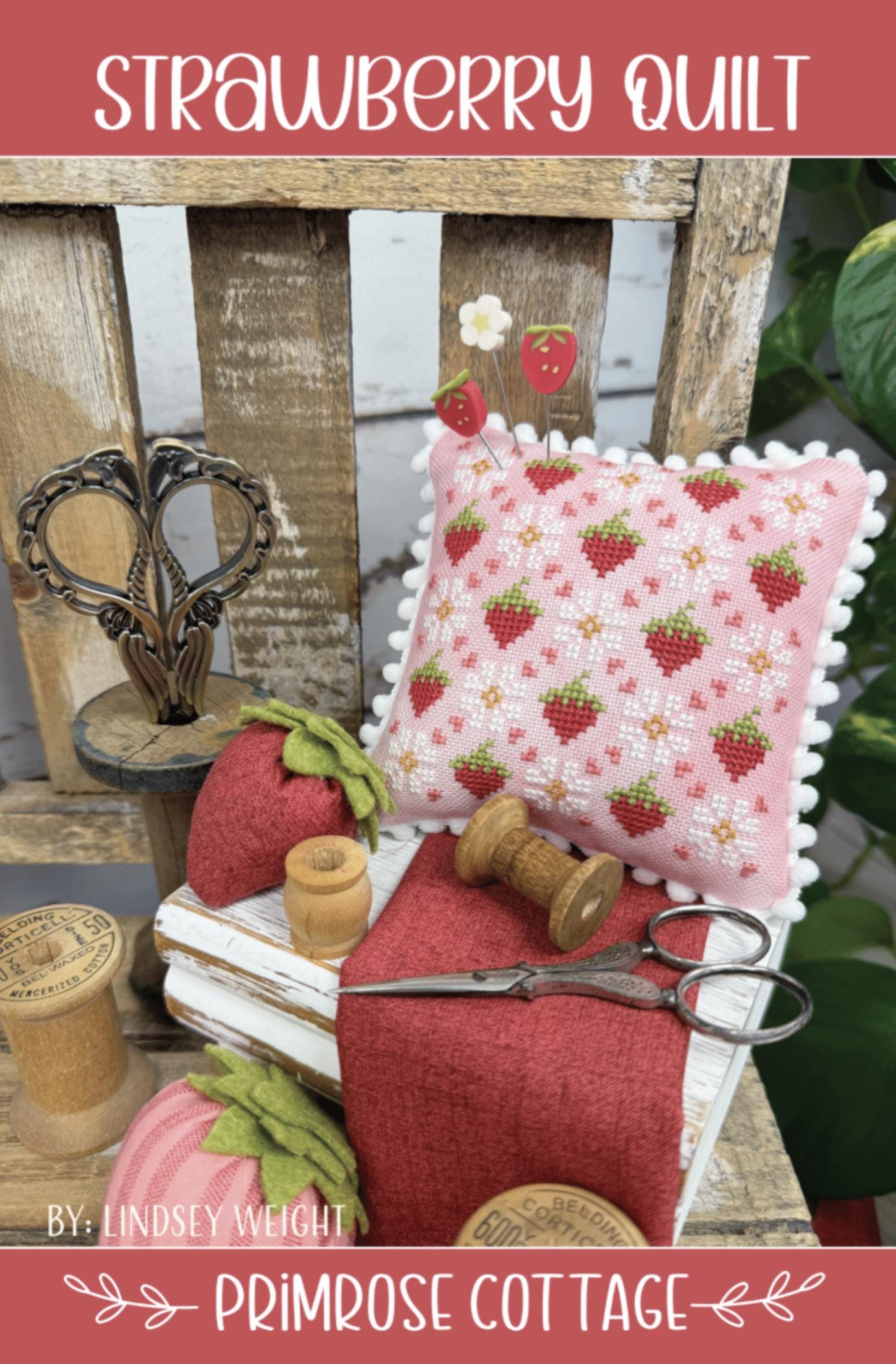 Strawberry Quilt by Primrose Cottage Stitches - Cross Stitch Paper Pattern