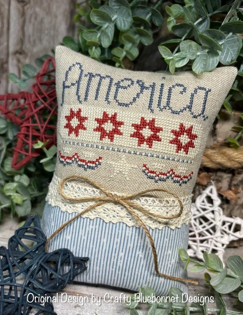 America by Crafty Bluebonnet Designs - Cross Stitch Paper Pattern