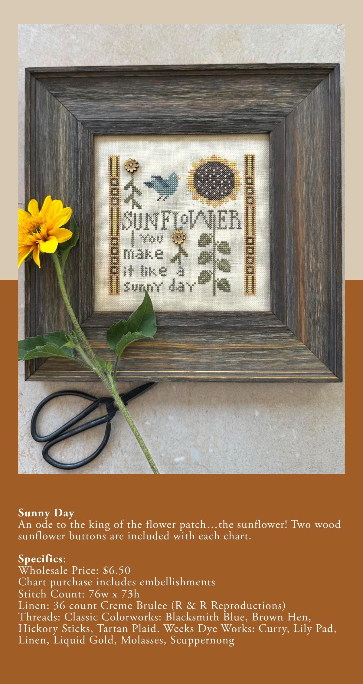Sunny Day - Cross Stitch Paper Pattern