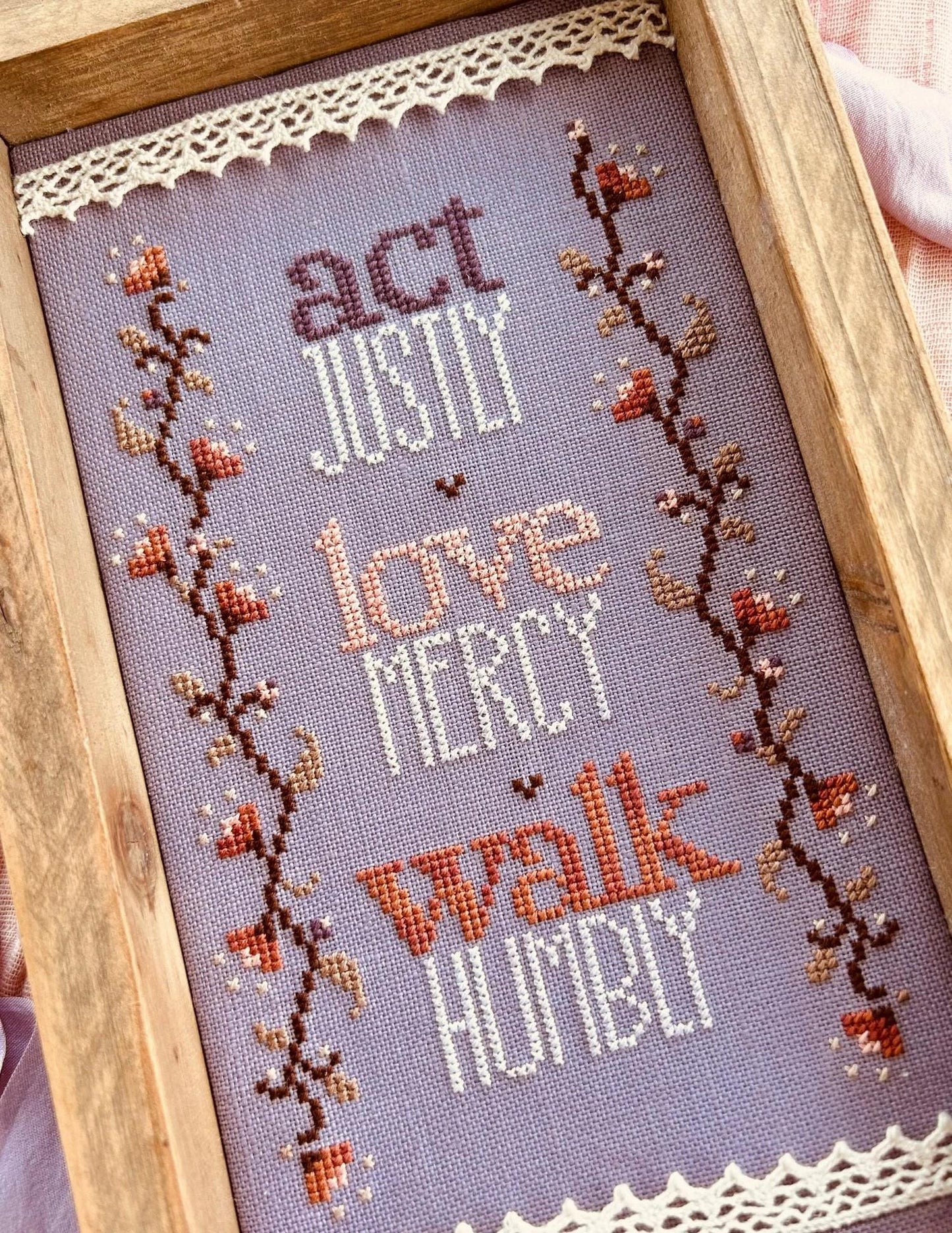 Micah 6:8 by Sweet Wing Studio - Cross Stitch Paper Pattern