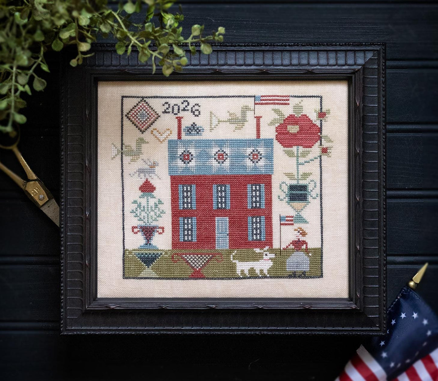 Miss Pilkington's Cottage by Plum Street Samplers - Cross Stitch Paper Pattern