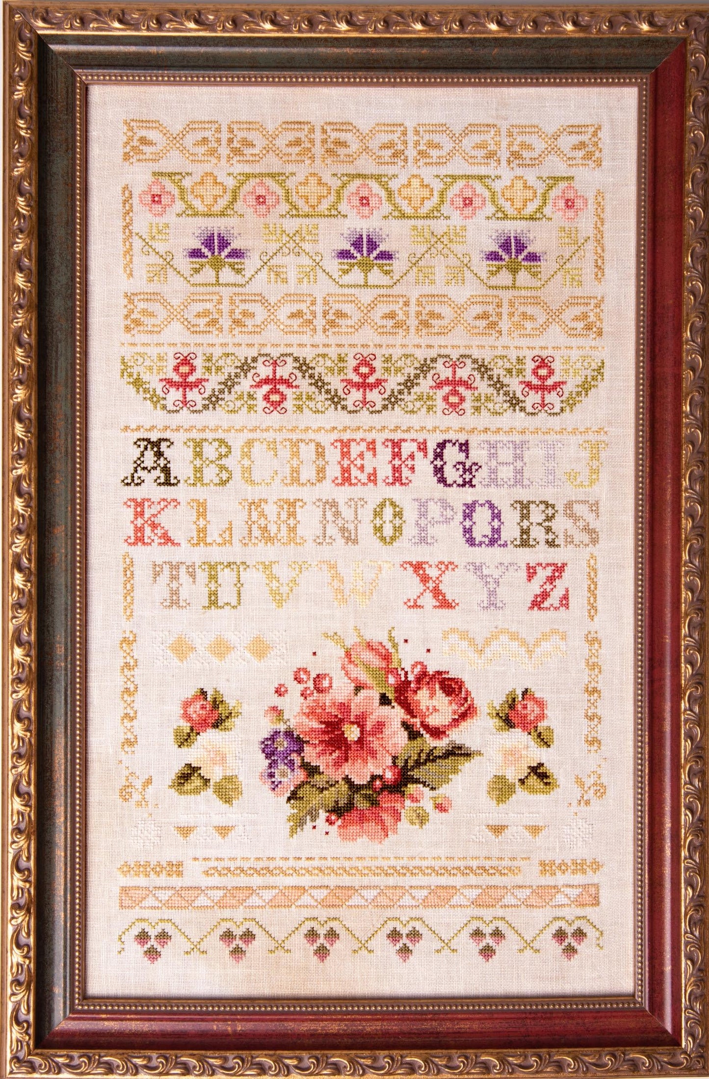 Floral Band Sampler - Cross Stitch Paper Pattern