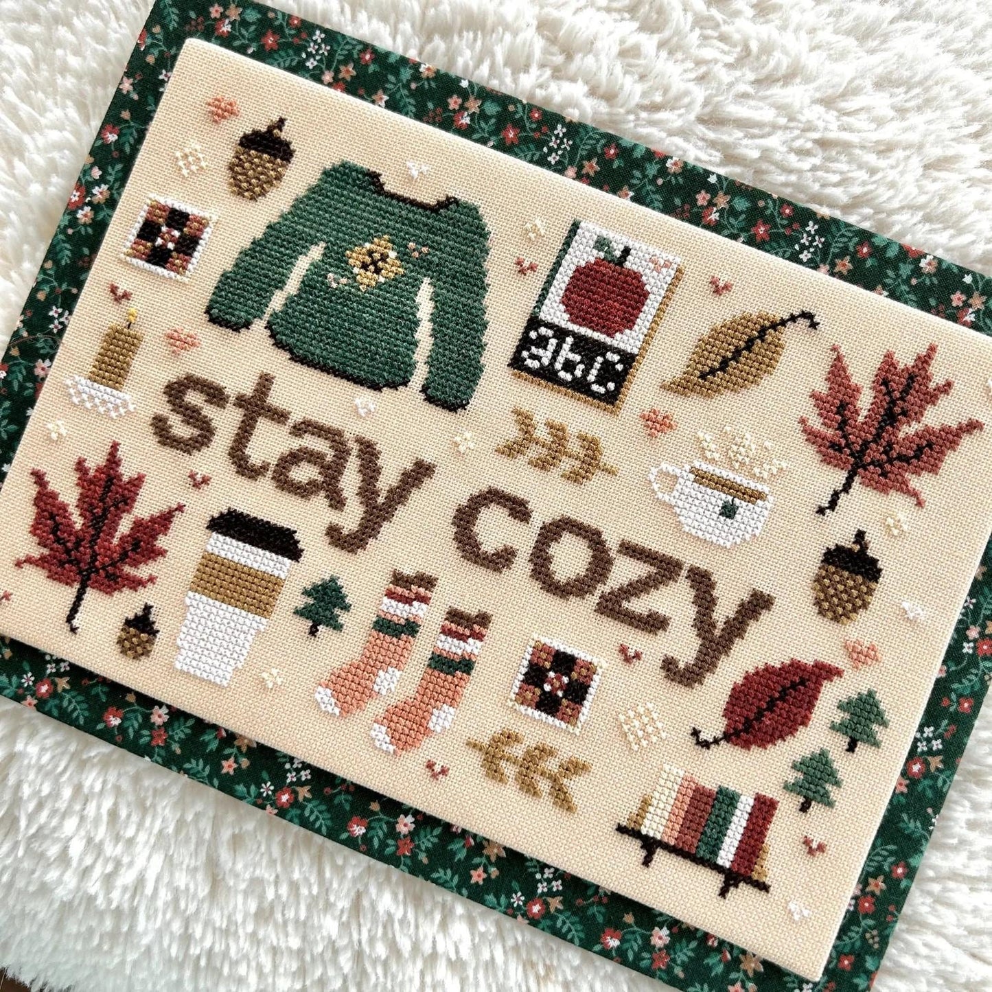 Stay Cozy by Sweet Wing Studio - Cross Stitch Paper Pattern