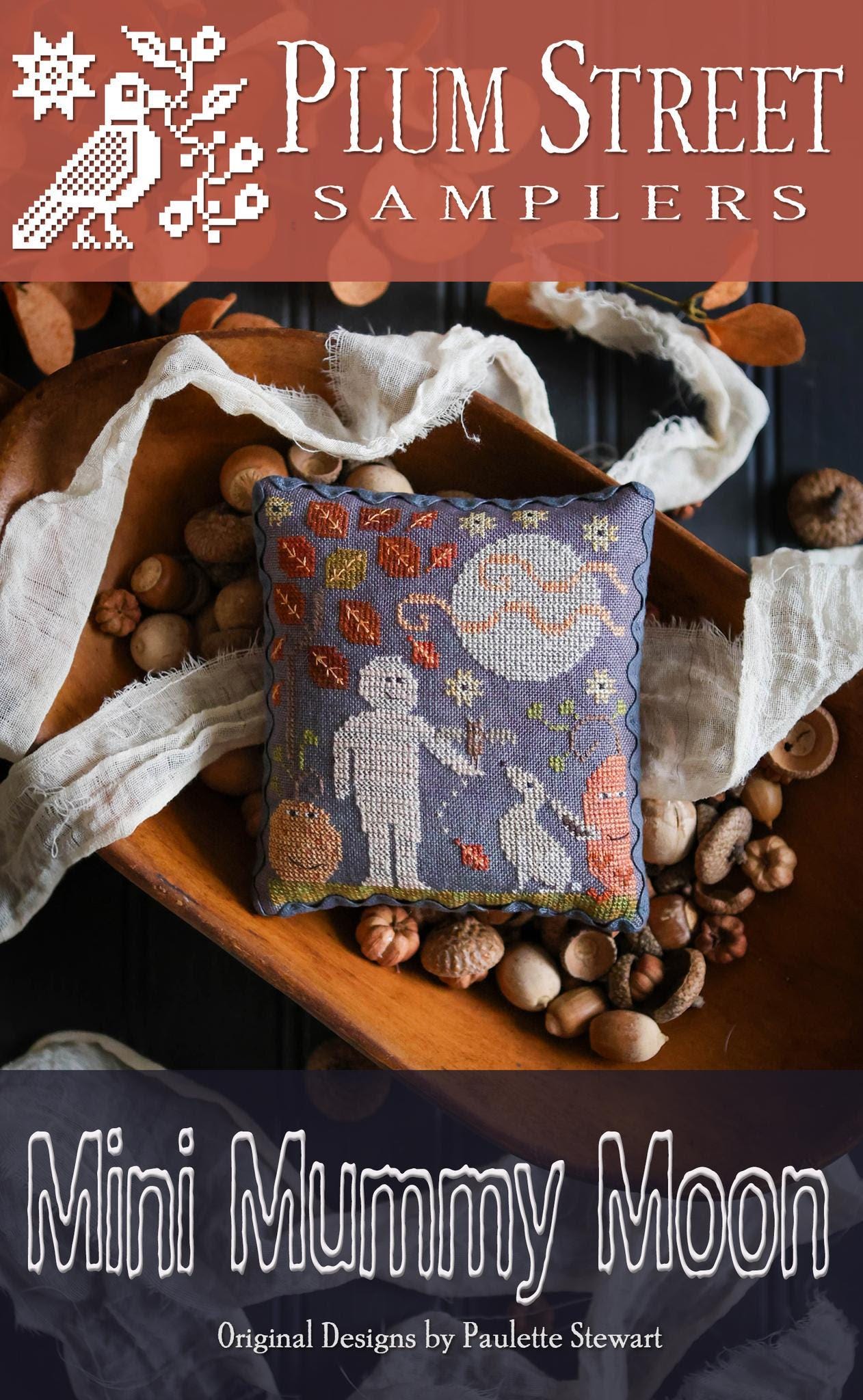 Mini Mummy Moon by Plum Street Samplers - Cross Stitch Paper Pattern