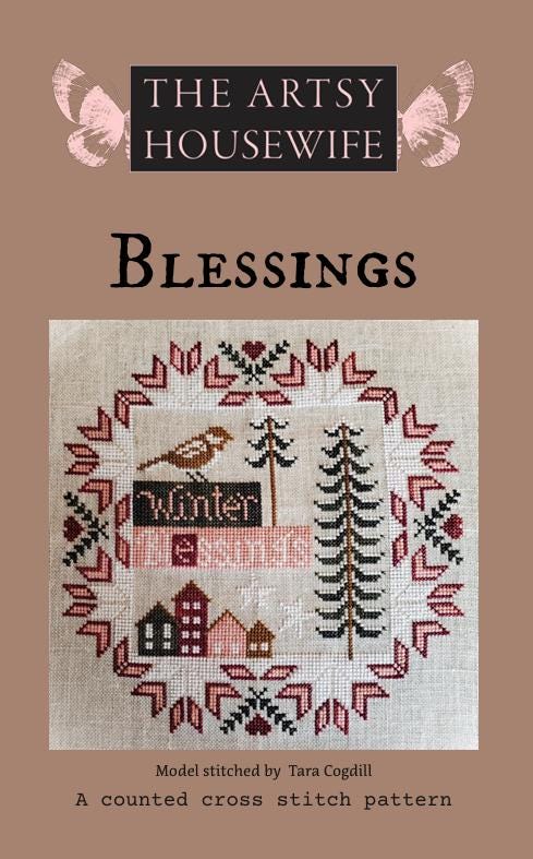 Blessings by The Artsy Housewife - Cross Stitch Paper Pattern