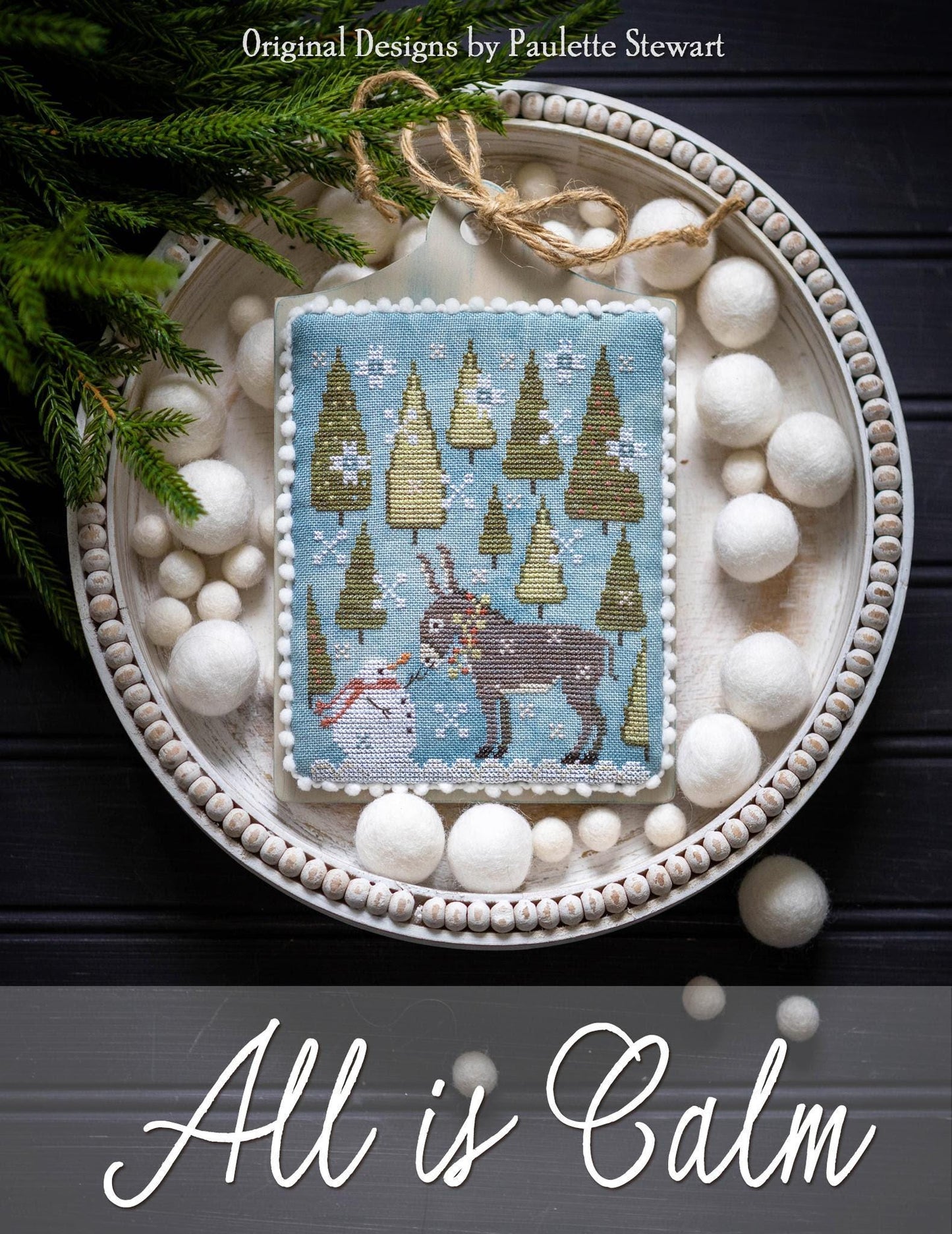 All Is Calm by Plum Street Samplers - Cross Stitch Paper Pattern