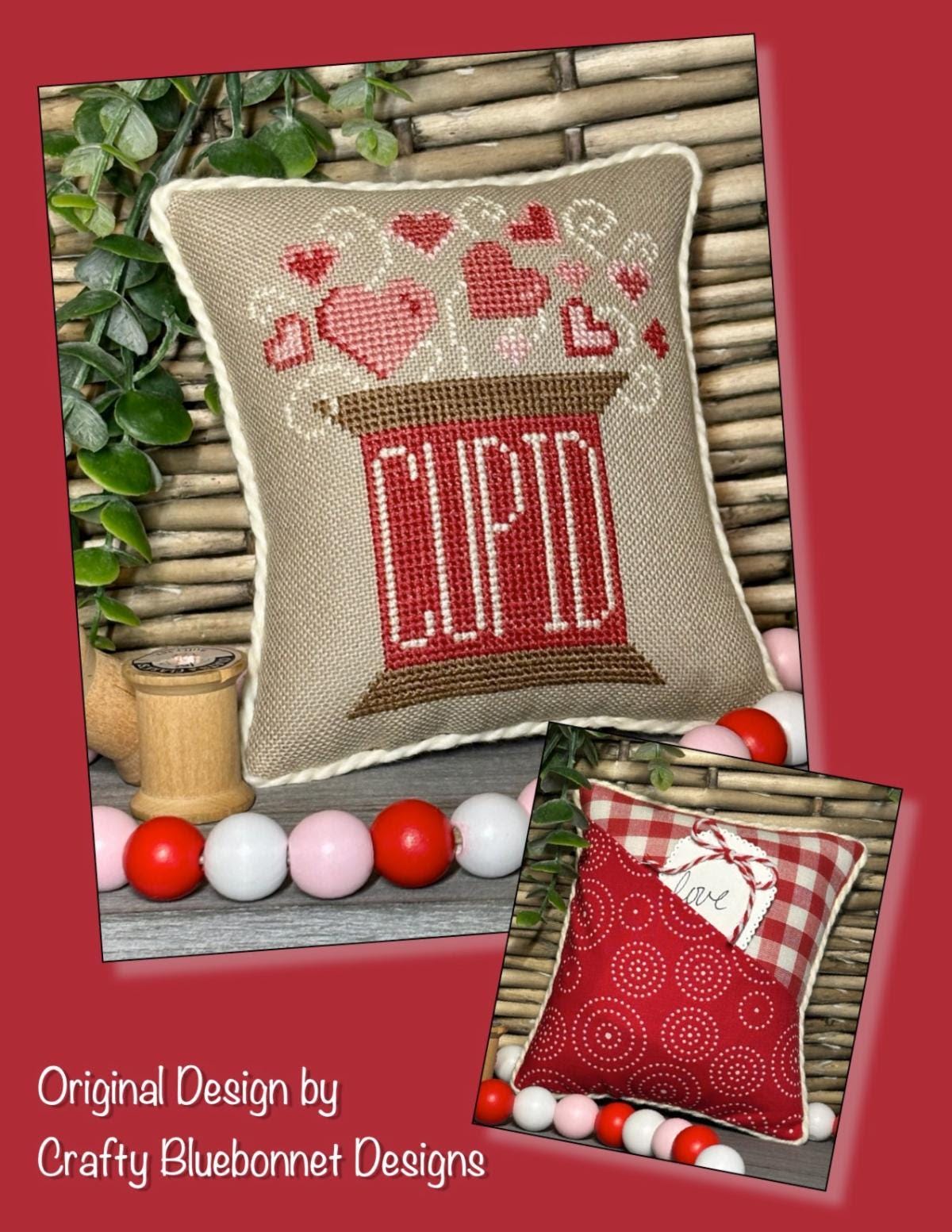 Cupid Spool by Crafty Bluebonnet Designs - Cross Stitch Paper Pattern