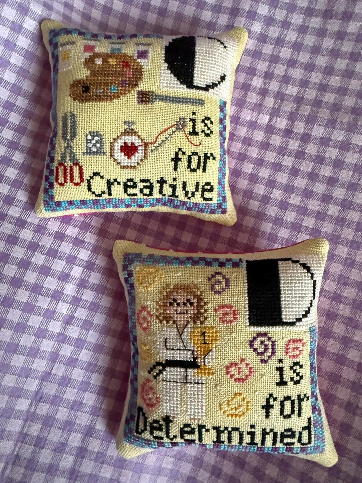 Positivity Alphabet (C-D) - Cross Stitch Paper Pattern