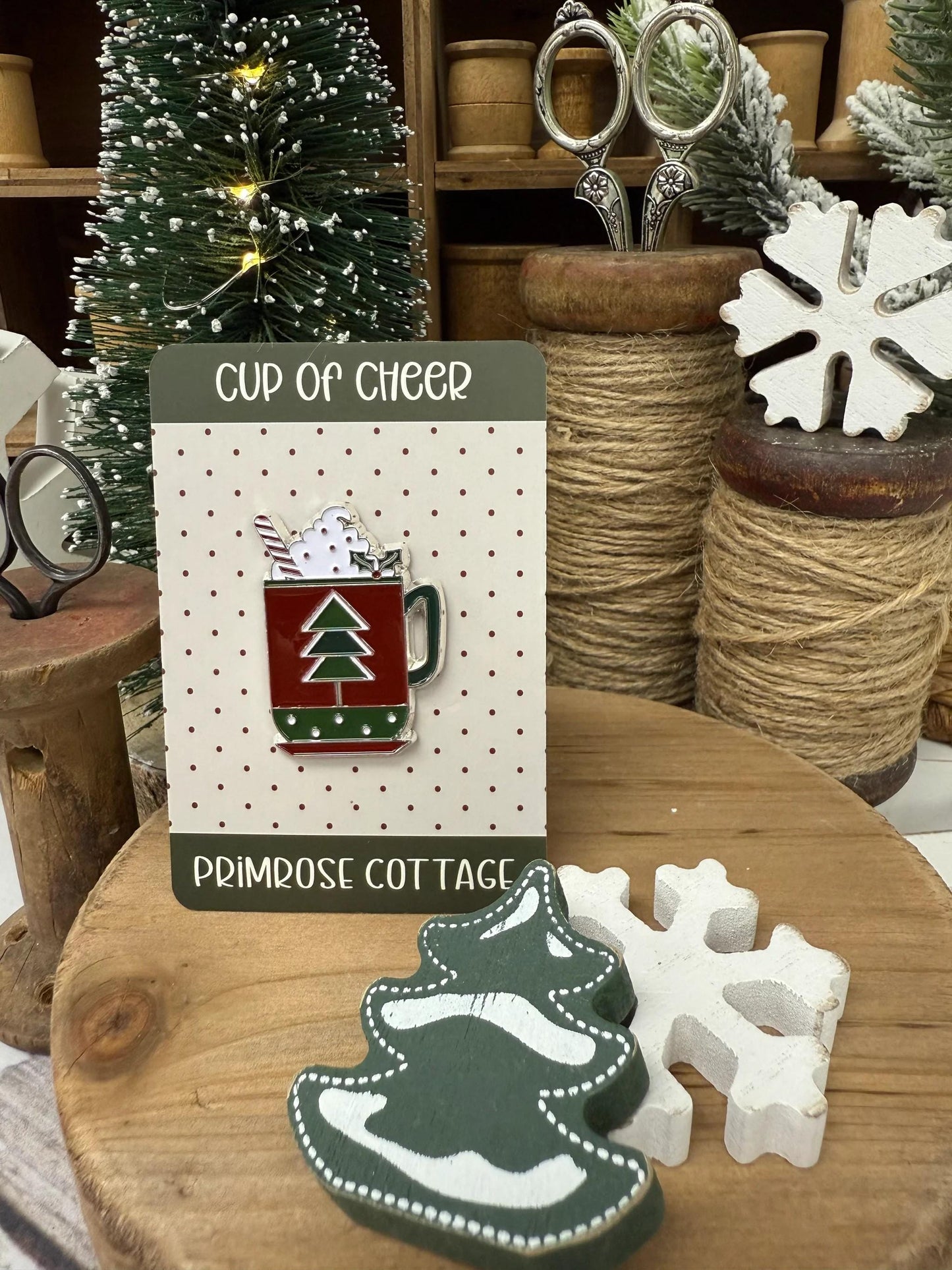 Cup of Cheer Needle Minder by Primrose Cottage Stitches