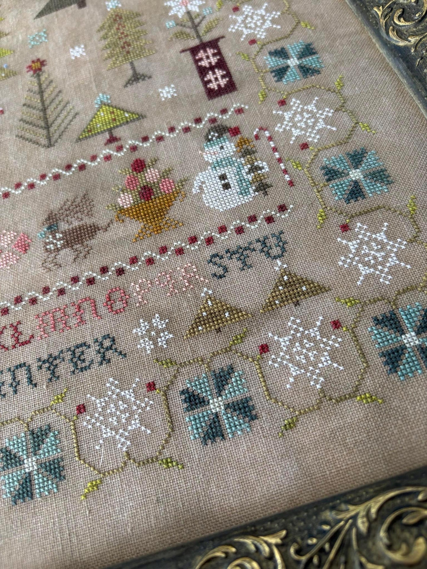 Enchanted Winter Sampler - Cross Stitch Paper Pattern