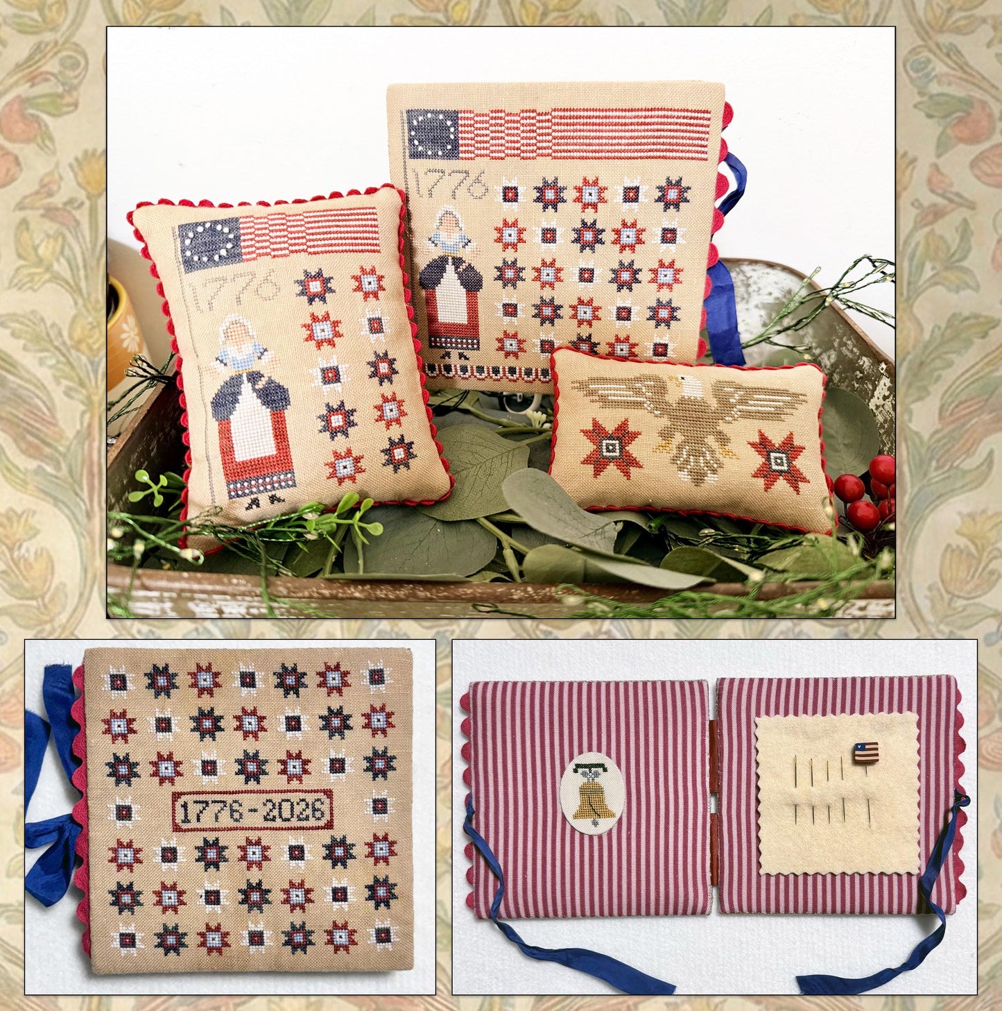 Betsy's Trio - Cross Stitch Paper Pattern