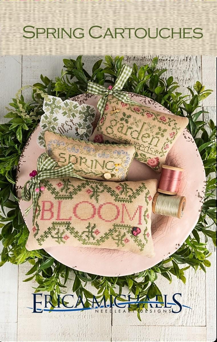 Spring Cartouches - Cross Stitch Paper Pattern