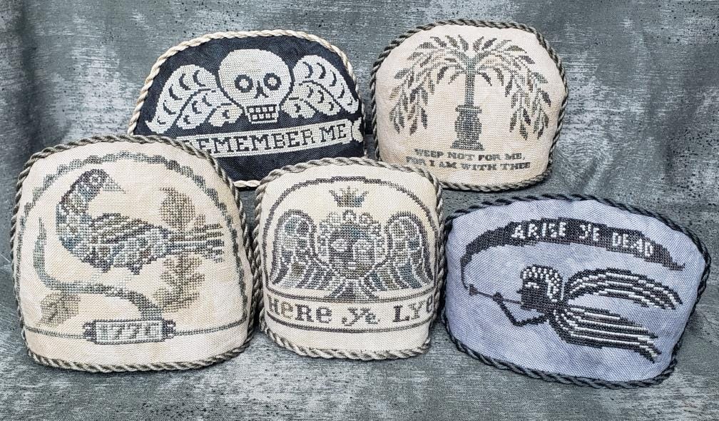 PREORDER! Arise Ye Dead: Colonial Tombstone Motifs by Siren Stitchworks - 2026 Nashville Needlework Market