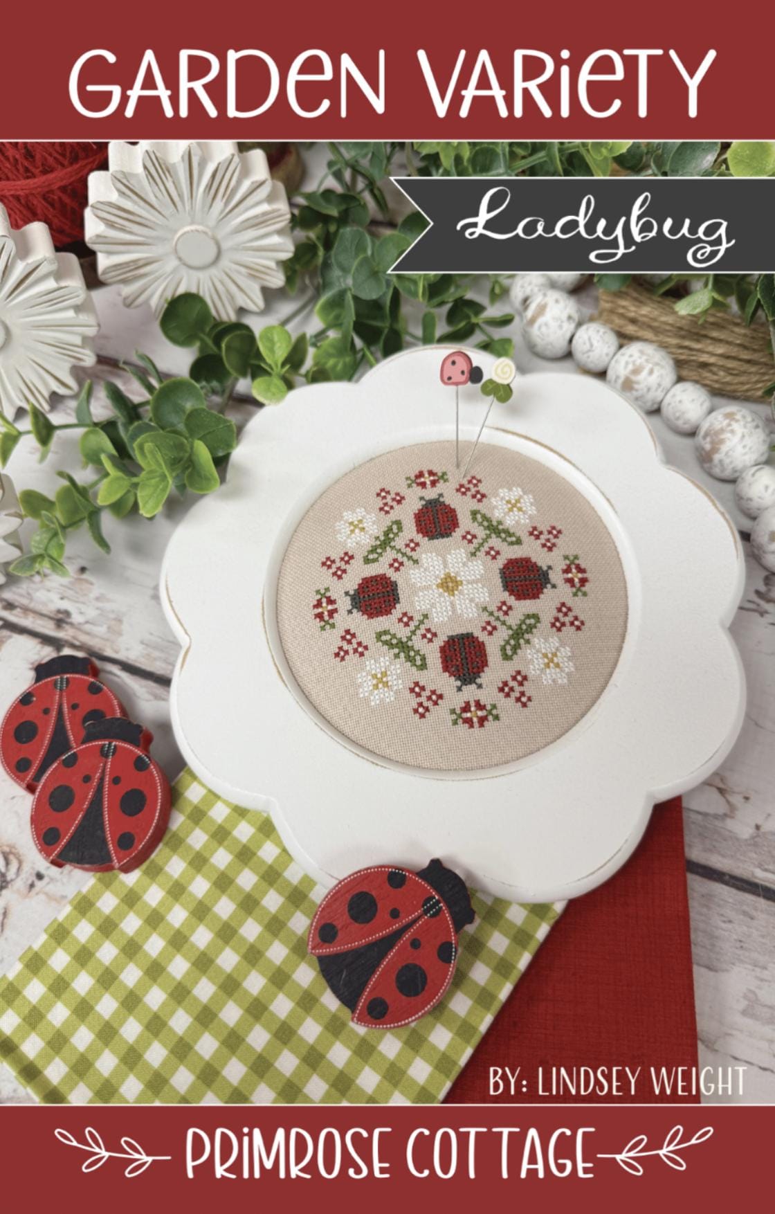 Garden Variety Ladybug by Primrose Cottage Stitches - Cross Stitch Paper Pattern
