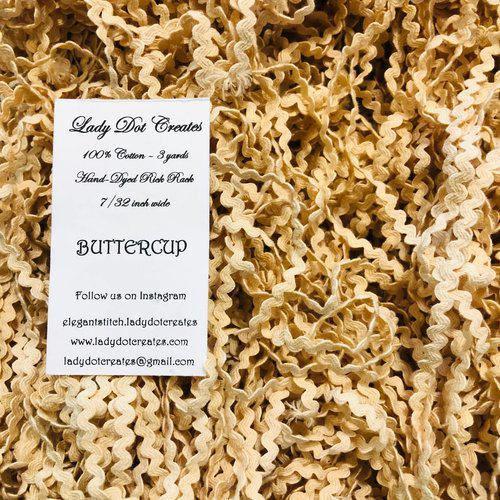 Buttercup Rick Rack Trim (3 yards) - 7/32 inch - Lady Dot Creates