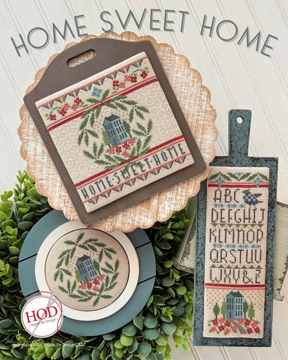PREORDER!! Home Sweet Home by Hands on Design - Cross Stitch Paper Pattern