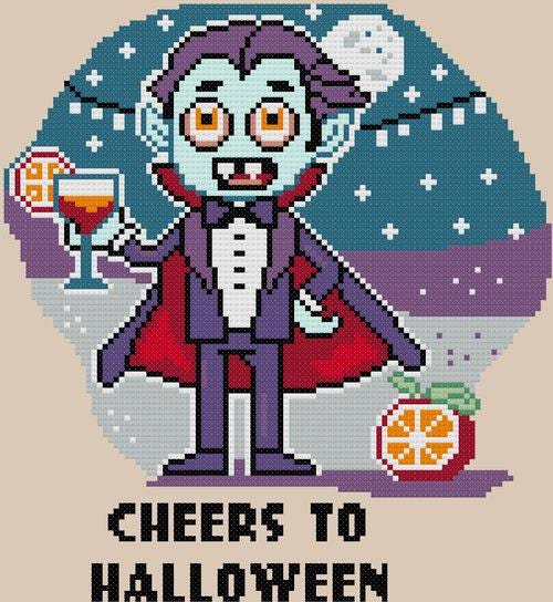 Happy Dracula by Romy's Creations - Cross Stitch Paper Pattern