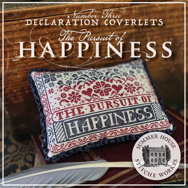 Declaration Coverlets - The Pursuit of Happiness - by Summer House Stitche Workes - Cross Stitch Paper Pattern