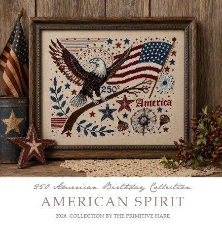 American Spirit by The Primitive Hare - Cross Stitch Paper Pattern