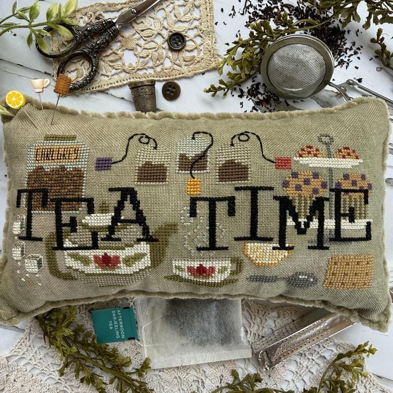When I Think of Tea Time by Puntini Puntini (PRE-ORDER) - Cross Stitch Paper Pattern