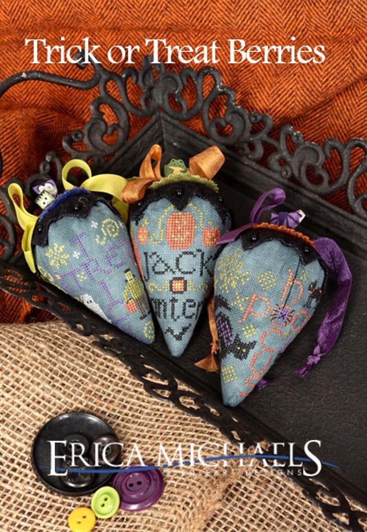 Trick or Treat Berries by Erica Michaels (PRE-ORDER) - Cross Stitch Paper Pattern