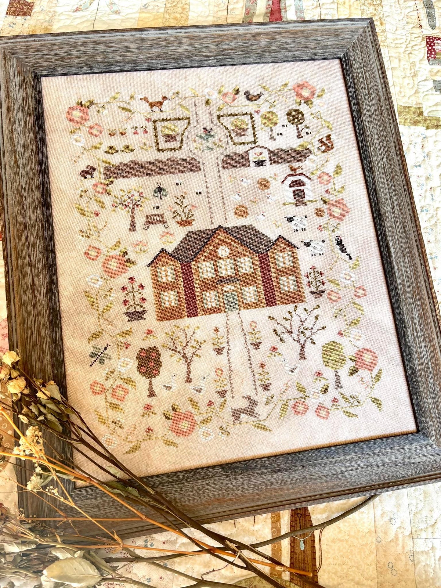 The Garden at Rosewood Hollow by Blueberry Ridge Design (PRE-ORDER) - Cross Stitch Paper Pattern