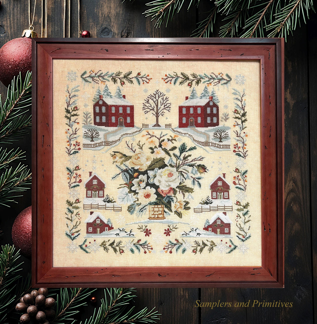 Winter Day Sampler by Samplers and Primitives (PRE-ORDER) - Cross Stitch Paper Pattern