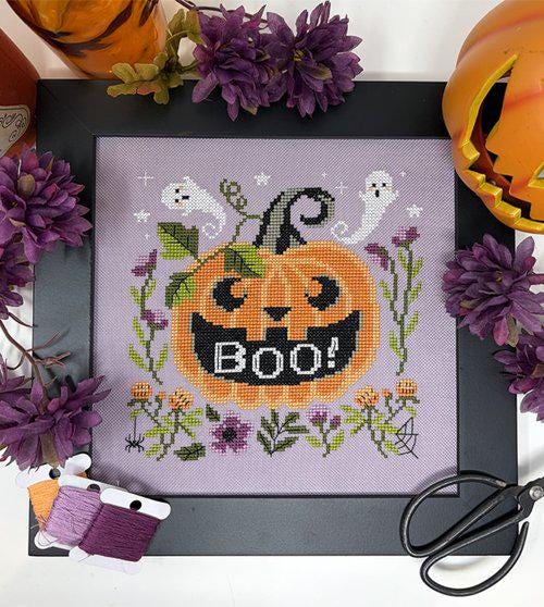 Boo Pumpkin by Tiny Modernist - Cross Stitch Paper Pattern