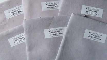 28 count PREHISTORIC Linen Fabric  - Hand Dyed by Fox and Rabbit - approximately 18" x 25"