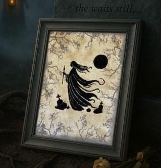 The Visit by The Primitive Hare - Cross Stitch Paper Pattern