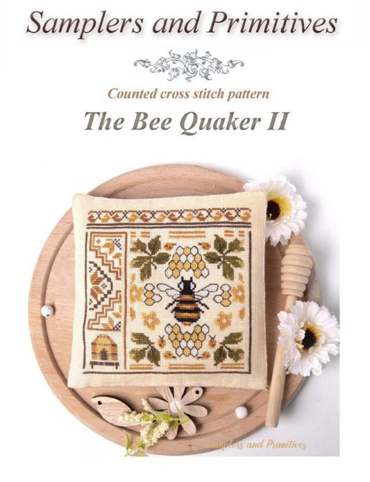 The Bee Quaker II by Samplers and Primitives - Cross Stitch Paper Pattern