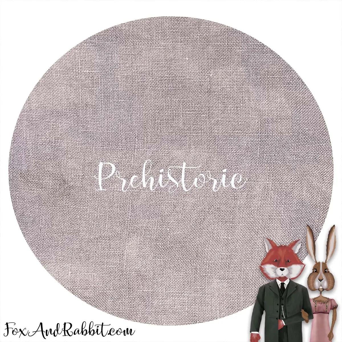 36 count PREHISTORIC Linen Fabric  - Hand Dyed by Fox and Rabbit - approximately 18" x 25.5"